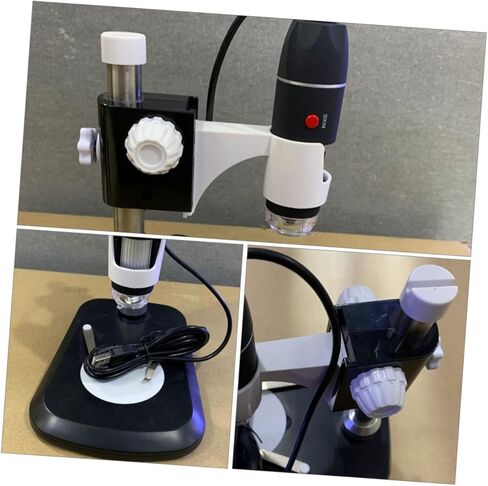Lurrose Portable Microscope with LED Light Lightweight Magnifier for Jewelry Currency Calligraphy Outdoor Use Handheld Electron Magnifying Tool in Black in Saudi Arabia