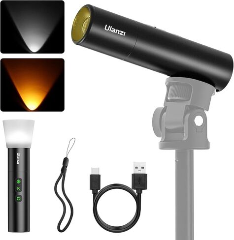 ULANZI LM01 RGB مصباح يدوي للتصوير الفوتوغرافي - 7500 مللي أمبير في الساعة 4 ألوان أضواء فيديو LED محمولة مع 20 مرشح ضوء منقوش، ضوء تعبئة قابل للتكبير محمول لتسجيل الفيديو والصور وغروب الشمس وإنشاء المحتوى in Saudi Arabia