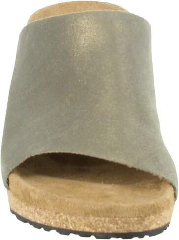 Birkenstock Papillio Women's Namica Wedge Sandals in Suede Leather Metallic Stone Gold in Saudi Arabia
