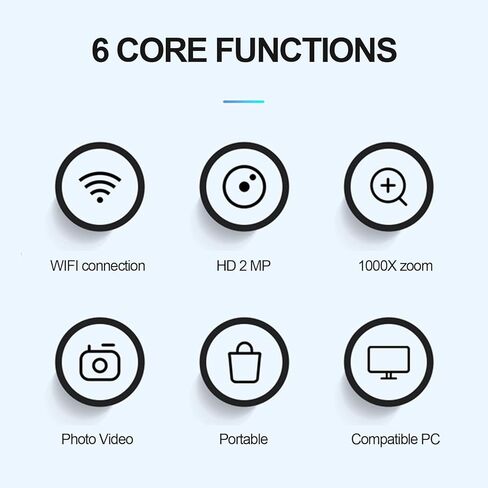 USB Digital Microscope, LCD Indicator for Wireless Digital Microscopes, User-friendly 1080p HD 800mAh Battery for Insect Watching for in Kuwait
