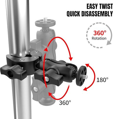 Aluminum Bike Motorcycle Tail Mount Kit for Insta360 X5 X4 X3 Action OSMO 360 Go Pro with 47" Invisible Selfie Stick, Rotating Lock, Heavy Duty Clamps, Dual Ball Mounts in Saudi Arabia