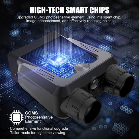 نظارات رؤية ليلية 4K - مناظير رؤية ليلية للبالغين، تكبير رقمي 10X، شاشة عالية الدقة 3 بوصات، نطاق عرض يصل إلى 1640 قدمًا، مع بطاقة TF سعة 64 جيجابايت لحفظ الصور ومقاطع الفيديو، وهدايا أمان للتخييم والمشي لمسافات طويلة للرجال in Kuwait