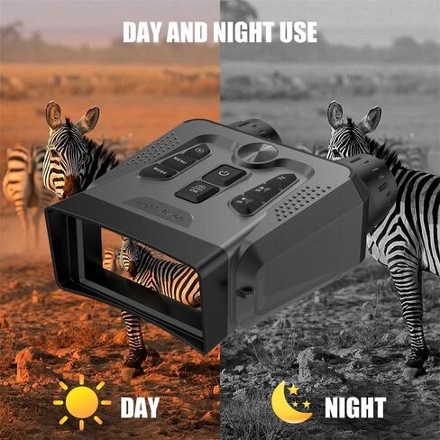 نظارات رؤية ليلية 4K - مناظير رؤية ليلية للبالغين، تكبير رقمي 10X، شاشة عالية الدقة 3 بوصات، نطاق عرض يصل إلى 1640 قدمًا، مع بطاقة TF سعة 64 جيجابايت لحفظ الصور ومقاطع الفيديو، وهدايا أمان للتخييم والمشي لمسافات طويلة للرجال in Kuwait