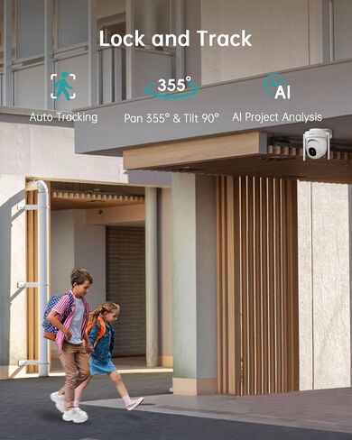 كاميرات مراقبة ZUMIMALL لاسلكية في الهواء الطلق، كاميرا 2K لأمن المنزل مع رؤية ليلية ملونة، واي فاي 2.4 جيجا هرتز، محادثة ثنائية الاتجاه، أضواء كاشفة وصفارة إنذار، IP66 مقاومة للطقس، متوافقة مع Alexa in Kuwait