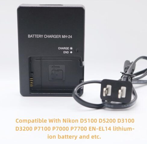 MH-24 Camera Charger for Nikon EN-EL14 en-el14a Battery P7100 P7000 D3100 D5200 D5100 D3200 D3300 D5300 P7000 P7800 Camera in Saudi Arabia