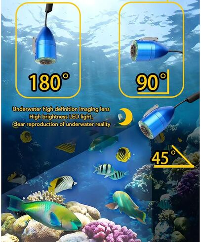 كاميرا الصيد تحت الماء EBTOOLS، شاشة 1080P HD 7 بوصة مكتشف الأسماك مع كابل 30 متر و8 مصابيح LED، لصيد الأسماك في بحيرة الجليد وقوارب الكاياك in Saudi Arabia