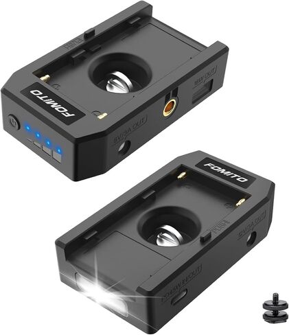 FOMITO NP-45W Battery Adapter Plate Lite with 30W PD Fast Charging, 4-Port Power Station for Sony NP-F970/F750/F550 Batteries, LED Display, Mountable Design for Cameras/Camcorders in Saudi Arabia