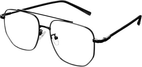 hoyuwak Clear Aviator Glasses Old Man Classic Gold Metal Frame Costume Glasses Non Prescription Square Eyewear for Women Men Halloween in Kuwait