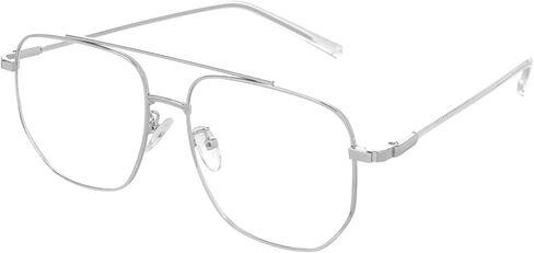 hoyuwak Clear Aviator Glasses Old Man Classic Gold Metal Frame Costume Glasses Non Prescription Square Eyewear for Women Men Halloween in Kuwait