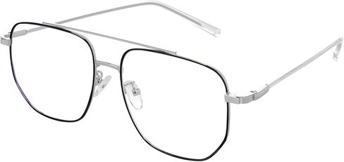 hoyuwak Clear Aviator Glasses Old Man Classic Gold Metal Frame Costume Glasses Non Prescription Square Eyewear for Women Men Halloween in Kuwait
