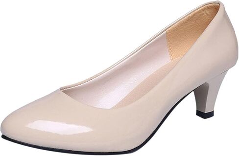 Ctreela Women Kitten Heel Dress Pumps Low Heel Dress Shoes for Wedding Party Versatile Pointed Toe Work Casual Dressy Pump in Kuwait