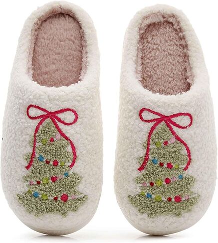 Christmas Slippers For Women Men Women's Cozy House Slippers With a Classic Plaid Pattern In Red And Black For Christmas Indoor Outdoor in Saudi Arabia