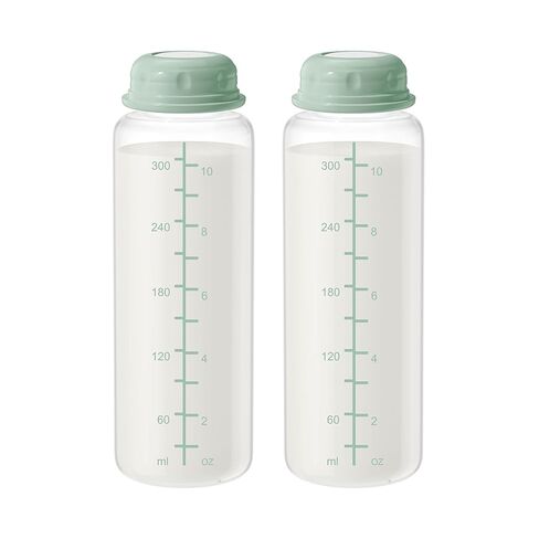 10oz Breastmilk Storage Bottle for Momcozy Milk Cooler 22oz, Breast Milk Cooler Bottles for Fridge, Wide Neck Pump Bottles Compatible with Spectra Motif Luna, Travel Breastfeeding,4PCS in Kuwait