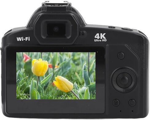 كاميرا رقمية 3 بوصة شاشة IPS 64 ميجابيكسل 4K فيديو 16x تكبير للرؤية الليلية كاميرا فيديو مزدوجة مع WiFi وبطارية 4800 مللي أمبير في الساعة - لا تتضمن بطاقة ذاكرة in Kuwait