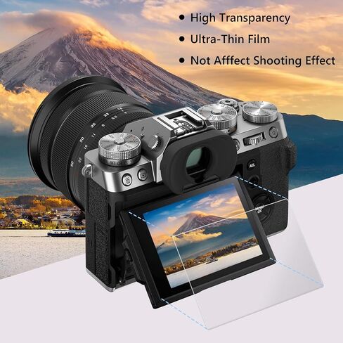 طبقة من الزجاج المقسى من kinokoo لهاتف SONY A7M4 طبقة شفافة كريستالية Sony A7M4 واقي شاشة خالي من الفقاعات/مضاد للخدش (عبوة من قطعتين) in Saudi Arabia