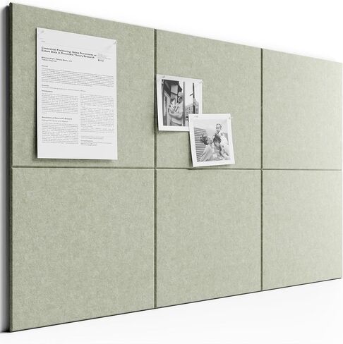 Bumusty Large Cork Board 36"x24" Alternative - 6 Pack Felt Wall Tiles with 40 Safe Removable Adhesive Tabs, 30 Pushpins, Cork Boards for Walls Pin Board Bulletin Board Office Decor (Black) in Saudi Arabia