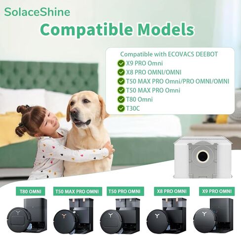 10 عبوات من أكياس الغبار لـ ECOVACS DEEBOT X9 PRO Omni/ X8 PRO Omni /T80 OMNI/T50 OMNI/T50 PRO OMNI/T50 PRO MAX ملحقات استبدال المكنسة الكهربائية الروبوتية أكياس الكربون المنشط in Kuwait