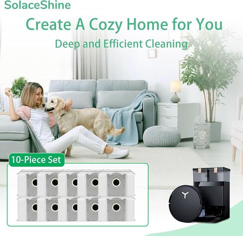10 عبوات من أكياس الغبار لـ ECOVACS DEEBOT X9 PRO Omni/ X8 PRO Omni /T80 OMNI/T50 OMNI/T50 PRO OMNI/T50 PRO MAX ملحقات استبدال المكنسة الكهربائية الروبوتية أكياس الكربون المنشط in Kuwait