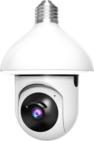 كاميرا مراقبة بمصباح كهربائي - 2.4 جيجا هرتز واي فاي 1080 بكسل كاميرات مراقبة لاسلكية داخلية وخارجية وكشف الحركة والتنبيه، محادثة ثنائية الاتجاه، رؤية ليلية ملونة، يمكن استخدامها كمصباح شارع in Kuwait