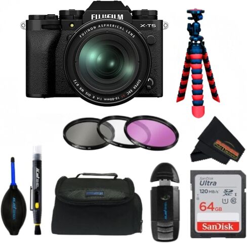 Fujifilm X-T5 Mirrorless Digital Camera XF16-80mm Lens Kit (w/Sunshine Photo Advanced Professional Bundle) in Saudi Arabia