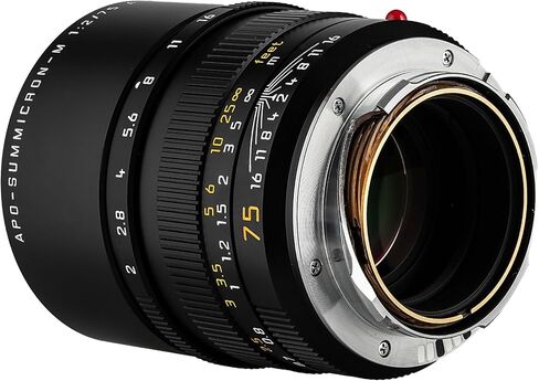 لايكا APO-Summicron-M 75 ملم f/2 ASPH. عدسة سوداء | عدسة بورتريه مدمجة على شكل حرف M مزودة بتصحيح APO ودقة التركيز البؤري اليدوي (11637) + طقم مرشح العدسة + طقم التنظيف + حافظة الغطاء in Kuwait