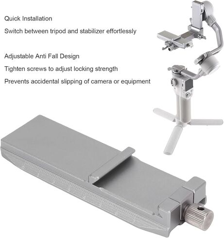 Gugxiom Lower Quick Release Plate Adapter for Arca Swiss, Aluminum Alloy QR Plate for RS 4 Mini Gimbal Accessories in Saudi Arabia