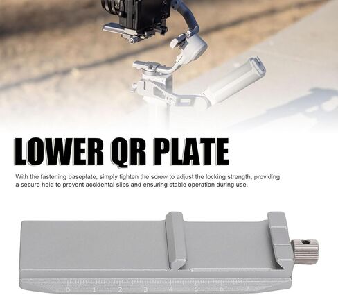 Gugxiom Lower Quick Release Plate Adapter for Arca Swiss, Aluminum Alloy QR Plate for RS 4 Mini Gimbal Accessories in Saudi Arabia