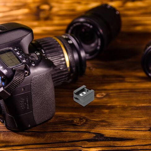 Kisangel Hot Shoe Mount Adapter 1/4 Inch Thread DSLR Camera Cold Shoe Bracket 2pcs Black for Flash and Tripod Accessory Expansion in Saudi Arabia