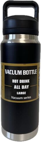 27oz Stainless Steel Standard Water Bottle Double Wall Vacuum Bottle with Comfortable Carrying Handle, Hot/Cold Water 24 Hours for Gym, Travel, Outdoor & Workout (White) in Saudi Arabia