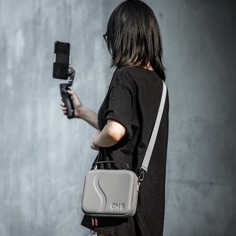 حافظة DJI Osmo Mobile 6، حقيبة كتف محمولة من البولي يوريثان، حافظة صلبة مقاومة للماء للسفر لجهاز Osmo Mobile 6 Gimbal Stabilizer وملحقاتها (رمادي) in Saudi Arabia