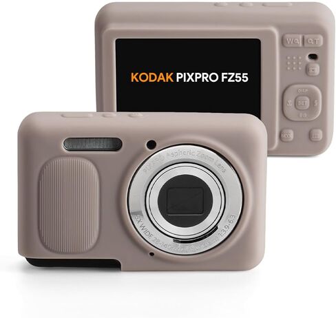 Soft Silicone Case Compatible with Kodak PIXPRO FZ55 - Slim Fit Anti-Scratch Shockproof Travel Protective Camera Cover (Brown) in Saudi Arabia