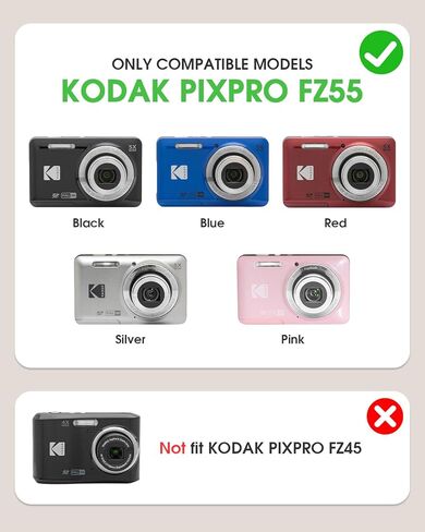 Soft Silicone Case Compatible with Kodak PIXPRO FZ55 - Slim Fit Anti-Scratch Shockproof Travel Protective Camera Cover (Brown) in Saudi Arabia