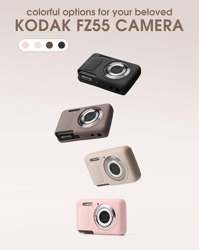 Soft Silicone Case Compatible with Kodak PIXPRO FZ55 - Slim Fit Anti-Scratch Shockproof Travel Protective Camera Cover (Brown) in Saudi Arabia