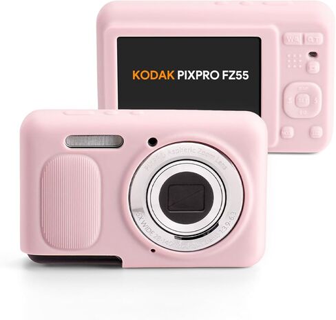 Soft Silicone Case Compatible with Kodak PIXPRO FZ55 - Slim Fit Anti-Scratch Shockproof Travel Protective Camera Cover (Brown) in Saudi Arabia
