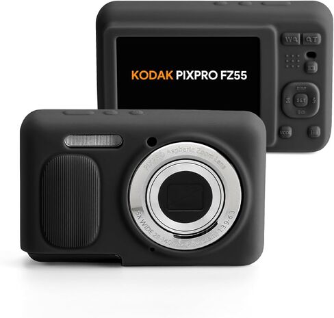 Soft Silicone Case Compatible with Kodak PIXPRO FZ55 - Slim Fit Anti-Scratch Shockproof Travel Protective Camera Cover (Brown) in Saudi Arabia