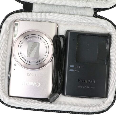 khanka Hard Camera Case for Canon PowerShot ELPH 180/190/360, Protective Travel Carrying Bag with Shockproof EVA Storage (Black) in Saudi Arabia