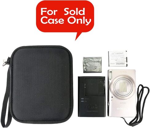khanka Hard Camera Case for Canon PowerShot ELPH 180/190/360, Protective Travel Carrying Bag with Shockproof EVA Storage (Black) in Saudi Arabia