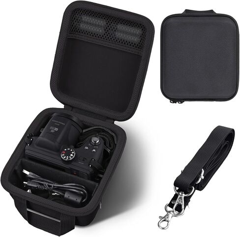 co2CREA Camera Case for KODAK PIXPRO AZ405-BK/AZ425/AZ255/AZ401/AZ528 Vlogging Digital Camera, Shockproof Protective Carrying Bag with Shoulder Strap (Black) in Saudi Arabia