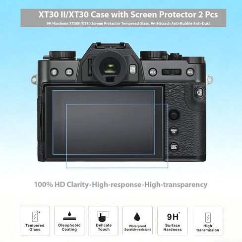 حافظة لملحقات كاميرا Fujifilm XT30 II/XT30، حافظة واقية من السيليكون الناعم مع واقي شاشة، خفيفة الوزن، مضادة للخدش لغطاء Fujifilm X-T30 II/X-T30 (أسود) in Kuwait