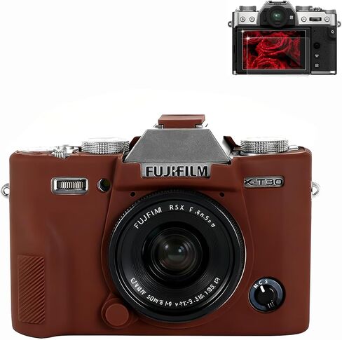 حافظة لملحقات كاميرا Fujifilm XT30 II/XT30، حافظة واقية من السيليكون الناعم مع واقي شاشة، خفيفة الوزن، مضادة للخدش لغطاء Fujifilm X-T30 II/X-T30 (أسود) in Kuwait