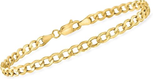 Ross-Simons 4.3mm 10kt Yellow Gold Curb-Link Bracelet in Saudi Arabia