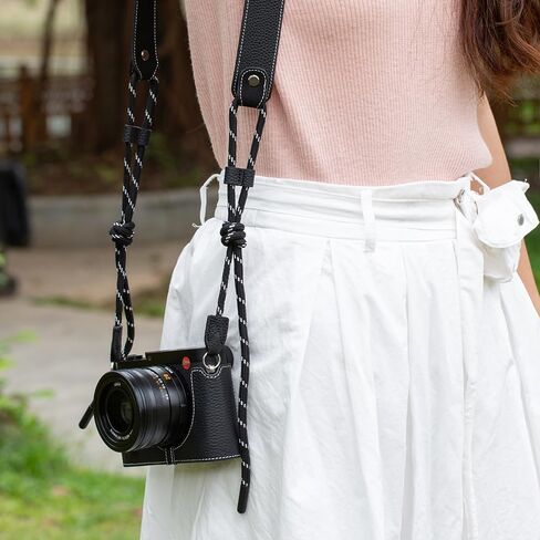 حزام كتف كاميرا جلدي عتيق قابل للتعديل لكاميرات DSLR SLR بدون مرآة مناسبة لـ Fuji XT5 XT4 XT3 XT30 XE4 in Kuwait