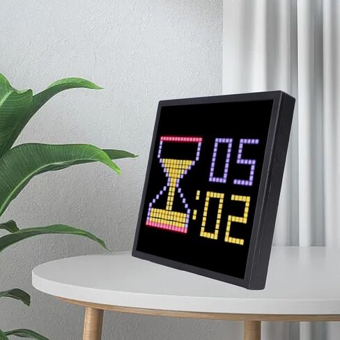 إطار صور رقمي من فاباتر بيكسل آرت، شاشة LED مقاس 32 × 32 بكسل مع التحكم في التطبيق، إطار رسوم متحركة رائع وإعداد غرفة الألعاب، شاشة LED قابلة للبرمجة، حامل على الحائط/المكتب in Kuwait