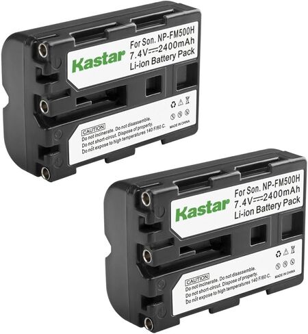 بطارية Kastar NP-FM500H قطعة واحدة 7.4 فولت 2400 مللي أمبير في الساعة بديلة لسوني a99V، Alpha α99II، a99 II، SLT-A99 II، a99II، a99V، كاميرا ILCA-99M2، مقبض Sony VG-C77AM، شاشة Viltr Viltr DC-50 in Saudi Arabia