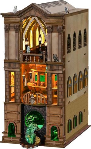 Miniature Book Nook Kit - DIY Tiny House with LED Light and Type-C Port,Ideal Craft Gift for Adults & Teens,Beautiful Bookshelf Décor for All Occasions in Saudi Arabia