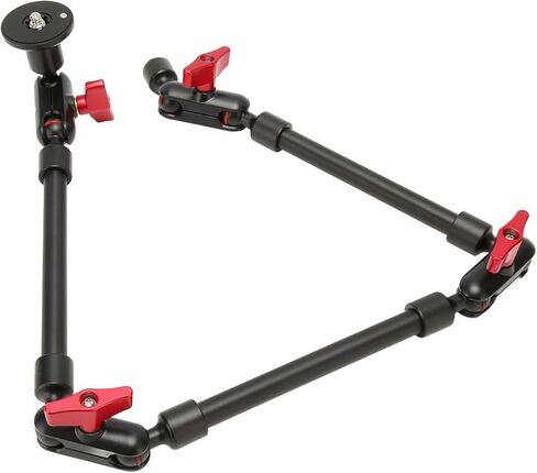 31inch Adjustable Articulating Arm, Overhead Camera Mount Desk Stand with 1/4in 3/8in Thread, 360 Degree Rotation Desk Phone Mount Clamp Stand for Camera Phone in Saudi Arabia