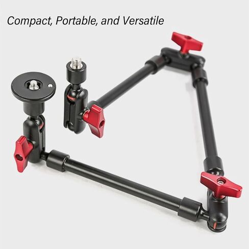 31inch Adjustable Articulating Arm, Overhead Camera Mount Desk Stand with 1/4in 3/8in Thread, 360 Degree Rotation Desk Phone Mount Clamp Stand for Camera Phone in Saudi Arabia