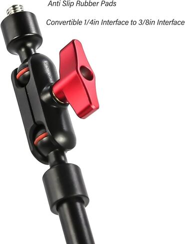 31inch Adjustable Articulating Arm, Overhead Camera Mount Desk Stand with 1/4in 3/8in Thread, 360 Degree Rotation Desk Phone Mount Clamp Stand for Camera Phone in Saudi Arabia