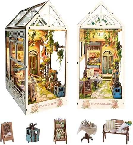 DIY Magic Book Nook Kit -ألغاز خشبية ثلاثية الأبعاد للبالغين والمراهقين ، مجموعة Diy Decor Miniature Miniature مع مصباح LED ، هدايا لأصدقاء العائلة -متجر عصا Magic (SQ -51) in Kuwait