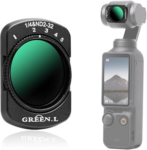 فلتر رذاذ أسود مغناطيسي من GREEN.L لـ DJI Osmo Pocket 3، تأثير سينمائي Pro-Mist بقوة 1/4، رفيع للغاية، متعدد الطبقات، زجاج بصري عالي الدقة in Kuwait